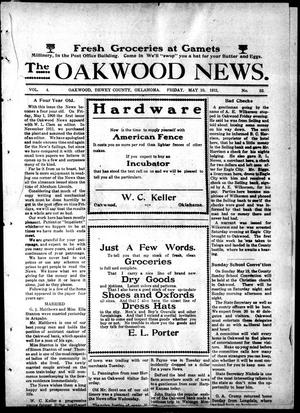 The Oakwood News. (Oakwood, Okla.), Vol. 4, No. 52, Ed. 1 Friday, May 10, 1912