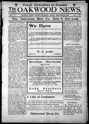 The Oakwood News. (Oakwood, Okla.), Vol. 5, No. 19, Ed. 1 Friday, September 20, 1912