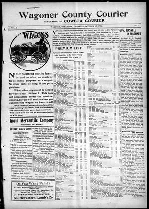 Wagoner County Courier (Wagoner, Okla.), Vol. 10, No. 5, Ed. 1 Thursday, October 17, 1912