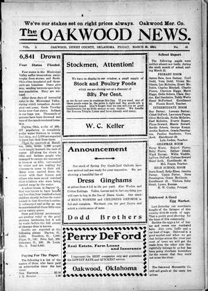 The Oakwood News. (Oakwood, Okla.), Vol. 5, No. 46, Ed. 1 Friday, March 28, 1913