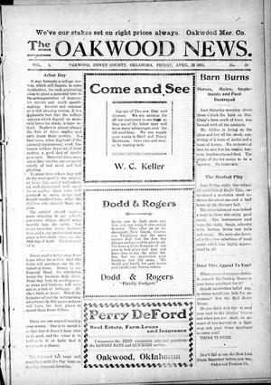 The Oakwood News. (Oakwood, Okla.), Vol. 5, No. 50, Ed. 1 Friday, April 25, 1913