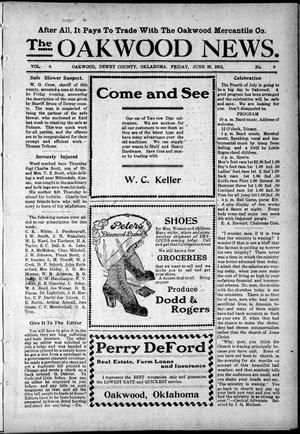 The Oakwood News. (Oakwood, Okla.), Vol. 6, No. 6, Ed. 1 Friday, June 20, 1913
