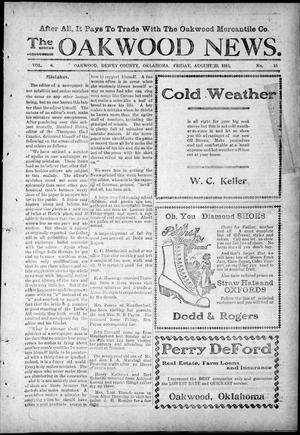 The Oakwood News. (Oakwood, Okla.), Vol. 6, No. 15, Ed. 1 Friday, August 22, 1913