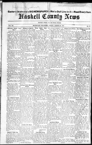 Haskell County News (McCurtain, Okla.), Vol. 12, No. 19, Ed. 1 Friday, August 30, 1918