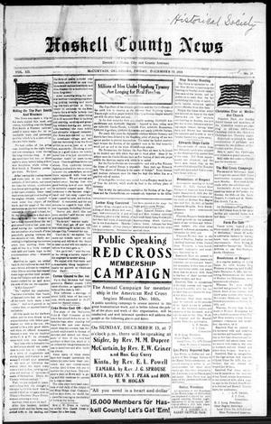 Haskell County News (McCurtain, Okla.), Vol. 12, No. 34, Ed. 1 Friday, December 13, 1918