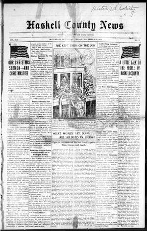 Haskell County News (McCurtain, Okla.), Vol. 12, No. 35, Ed. 1 Friday, December 20, 1918