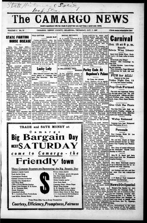 Primary view of object titled 'The Camargo News (Camargo, Okla.), Vol. 5, No. 11, Ed. 1 Thursday, October 7, 1937'.