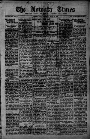 The Nowata Times (Nowata, Okla.), Vol. 26, No. 52, Ed. 1 Thursday, April 21, 1921