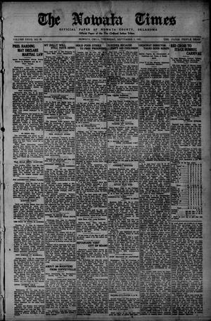 Primary view of object titled 'The Nowata Times (Nowata, Okla.), Vol. 27, No. 18, Ed. 1 Thursday, September 1, 1921'.