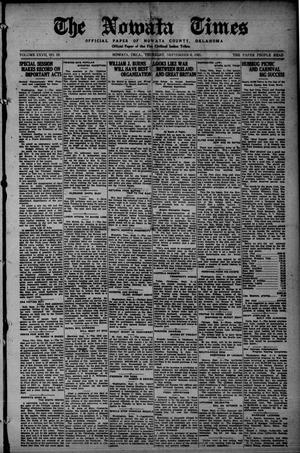 The Nowata Times (Nowata, Okla.), Vol. 27, No. 19, Ed. 1 Thursday, September 8, 1921