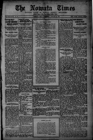 Primary view of object titled 'The Nowata Times (Nowata, Okla.), Vol. 28, No. 39, Ed. 1 Thursday, January 26, 1922'.