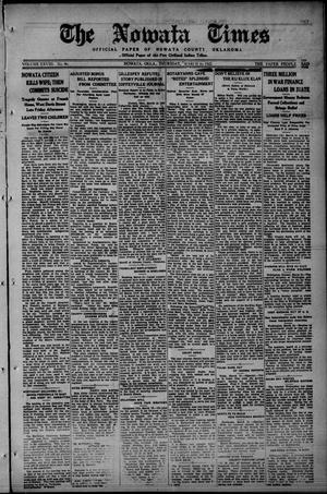 The Nowata Times (Nowata, Okla.), Vol. 28, No. 46, Ed. 1 Thursday, March 16, 1922