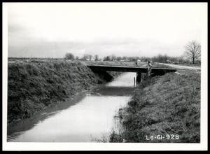 Farm Road Bridge Spanning Across A Main Drainage Ditch
