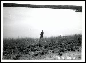 W. A. Bruce Standing Next to Pool Above Site 1, Deep Creek
