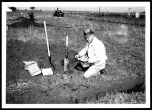 Roscoe Long Conducting A Soil PH Study of Norge Soil