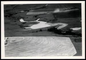 Aerial Shot of UNIDENTIFED Watershed Detention Reservoir #6, Drop Inlet on J. O. Witton Farm, T. E. Auxier Farm Pond and Farm, and the Surrounding Area