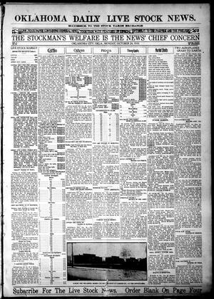Oklahoma Daily Live Stock News. (Oklahoma City, Okla.), Vol. 1, No. 49, Ed. 1 Monday, October 24, 1910