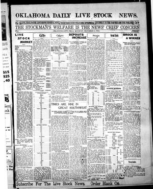 Oklahoma Daily Live Stock News. (Oklahoma City, Okla.), Vol. 1, No. 83, Ed. 1 Monday, December 5, 1910