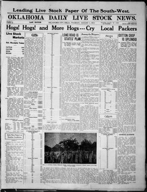 Oklahoma Daily Live Stock News. (Oklahoma City, Okla.), Vol. 2, No. 124, Ed. 1 Tuesday, August 1, 1911