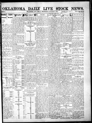 Oklahoma Daily Live Stock News. (Oklahoma City, Okla.), Vol. 3, No. 110, Ed. 1 Wednesday, August 7, 1912