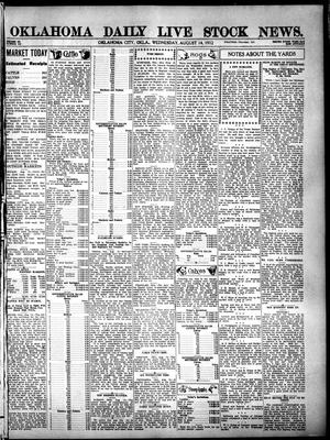 Oklahoma Daily Live Stock News. (Oklahoma City, Okla.), Vol. 3, No. 116, Ed. 1 Wednesday, August 14, 1912