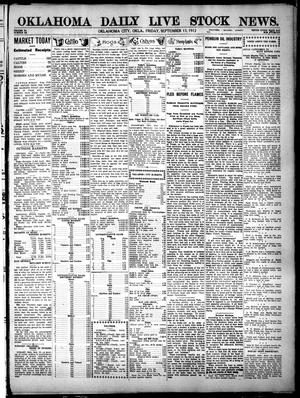 Oklahoma Daily Live Stock News. (Oklahoma City, Okla.), Vol. 3, No. 142, Ed. 1 Friday, September 13, 1912
