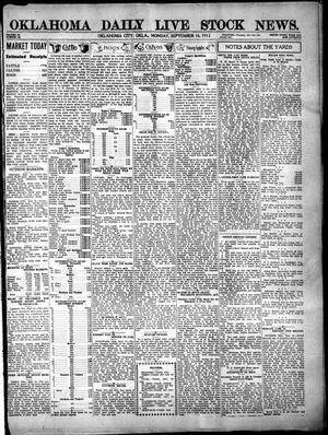 Oklahoma Daily Live Stock News. (Oklahoma City, Okla.), Vol. 3, No. 144, Ed. 1 Monday, September 16, 1912