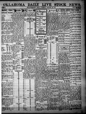 Oklahoma Daily Live Stock News. (Oklahoma City, Okla.), Vol. 4, No. 122, Ed. 1 Tuesday, August 26, 1913