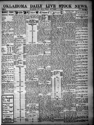Primary view of object titled 'Oklahoma Daily Live Stock News. (Oklahoma City, Okla.), Vol. 4, No. 143, Ed. 1 Friday, September 19, 1913'.