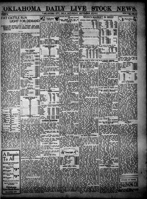 Primary view of object titled 'Oklahoma Daily Live Stock News. (Oklahoma City, Okla.), Vol. 4, No. 150, Ed. 1 Saturday, September 27, 1913'.