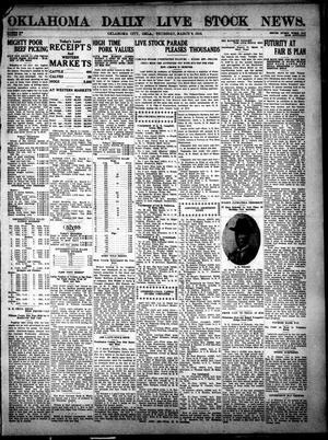 Primary view of object titled 'Oklahoma Daily Live Stock News. (Oklahoma City, Okla.), Vol. 6, No. 279, Ed. 1 Thursday, March 9, 1916'.