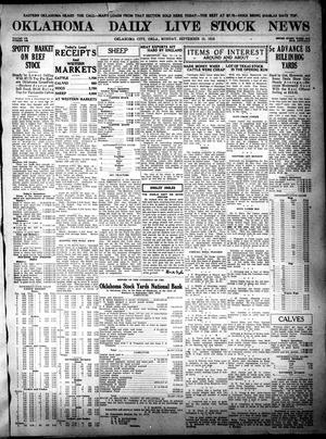 Oklahoma Daily Live Stock News (Oklahoma City, Okla.), Vol. 7, No. 132, Ed. 1 Monday, September 18, 1916