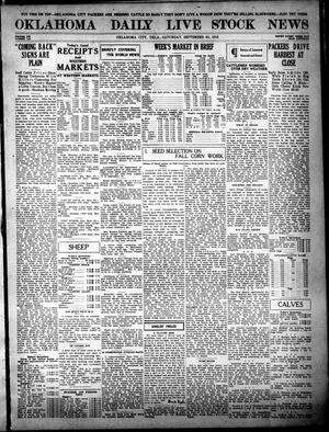 Primary view of object titled 'Oklahoma Daily Live Stock News (Oklahoma City, Okla.), Vol. 7, No. 143, Ed. 1 Saturday, September 30, 1916'.