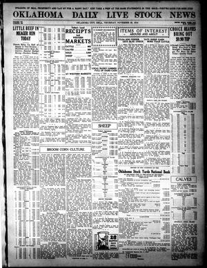 Oklahoma Daily Live Stock News (Oklahoma City, Okla.), Vol. 7, No. 189, Ed. 1 Thursday, November 23, 1916