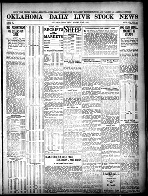 Oklahoma Daily Live Stock News (Oklahoma City, Okla.), Vol. 7, No. 42, Ed. 1 Monday, June 4, 1917