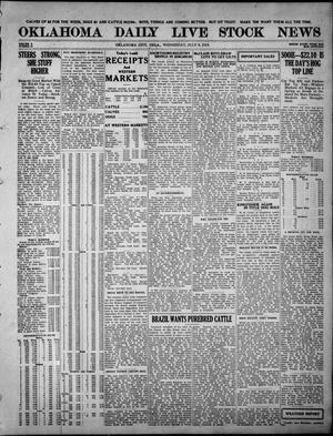 Oklahoma Daily Live Stock News (Oklahoma City, Okla.), Vol. 10, No. 72, Ed. 1 Wednesday, July 9, 1919