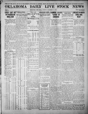 Oklahoma Daily Live Stock News (Oklahoma City, Okla.), Vol. 10, No. 179, Ed. 1 Tuesday, November 11, 1919