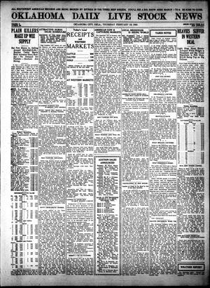 Oklahoma Daily Live Stock News (Oklahoma City, Okla.), Vol. 10, No. 190, Ed. 1 Thursday, February 19, 1920