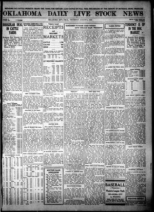 Primary view of object titled 'Oklahoma Daily Live Stock News (Oklahoma City, Okla.), Vol. 10, No. 333, Ed. 1 Thursday, August 5, 1920'.