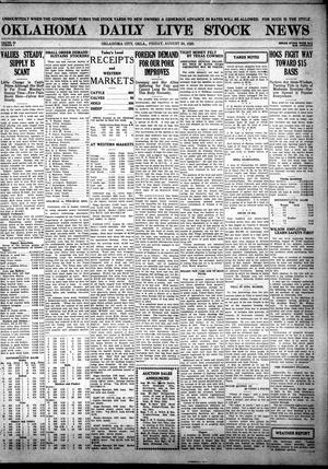 Oklahoma Daily Live Stock News (Oklahoma City, Okla.), Vol. 11, No. 4, Ed. 1 Friday, August 20, 1920