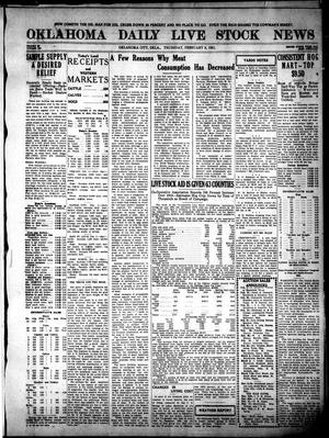 Oklahoma Daily Live Stock News (Oklahoma City, Okla.), Vol. 11, No. 144, Ed. 1 Thursday, February 3, 1921