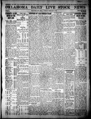 Oklahoma Daily Live Stock News (Oklahoma City, Okla.), Vol. 11, No. 148, Ed. 1 Tuesday, February 8, 1921