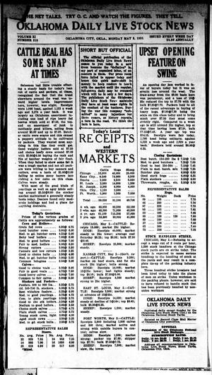 Oklahoma Daily Live Stock News (Oklahoma City, Okla.), Vol. 11, No. 219, Ed. 1 Monday, May 2, 1921