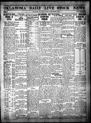 Oklahoma Daily Live Stock News (Oklahoma City, Okla.), Vol. 12, No. 23, Ed. 1 Tuesday, September 13, 1921