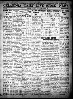 Primary view of object titled 'Oklahoma Daily Live Stock News (Oklahoma City, Okla.), Vol. 12, No. 46, Ed. 1 Saturday, October 8, 1921'.