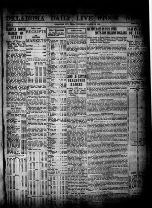Primary view of object titled 'Oklahoma Daily Live Stock News (Oklahoma City, Okla.), Vol. 12, No. 178, Ed. 1 Wednesday, March 15, 1922'.