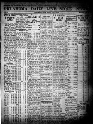 Oklahoma Daily Live Stock News (Oklahoma City, Okla.), Vol. 12, No. 188, Ed. 1 Monday, March 27, 1922