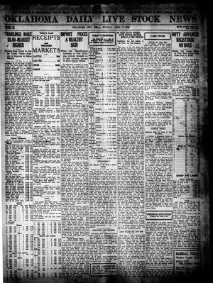 Primary view of object titled 'Oklahoma Daily Live Stock News (Oklahoma City, Okla.), Vol. 12, No. 206, Ed. 1 Monday, April 17, 1922'.