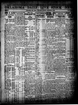 Primary view of object titled 'Oklahoma Daily Live Stock News (Oklahoma City, Okla.), Vol. 13, No. 96, Ed. 1 Wednesday, December 6, 1922'.