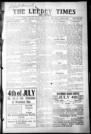 The Leedey Times and Herald (Leedey, Okla.), Vol. 13, No. 1, Ed. 1 Thursday, June 29, 1916